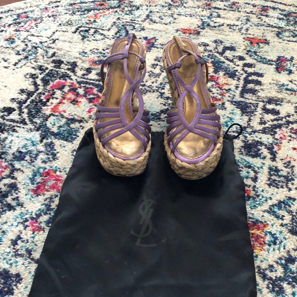 Authentic Ysl wedges size 35